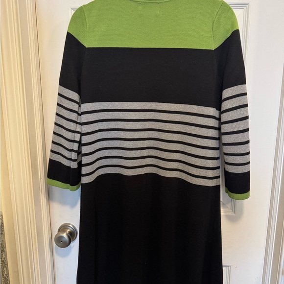 Eliza J Green and Black Striped Sweater - Picture 3 of 8